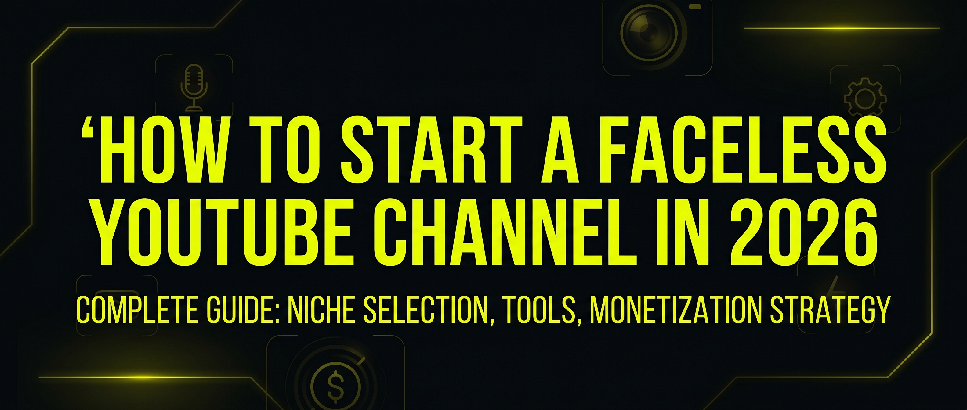 How to Start a Faceless YouTube Channel in 2026: Complete Guide
